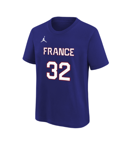 T-SHIRT BLEU FRANCE 32 KIDS JORDAN X FFBB