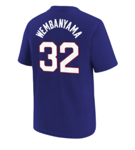 T-SHIRT BLEU FRANCE 32 KIDS JORDAN X FFBB