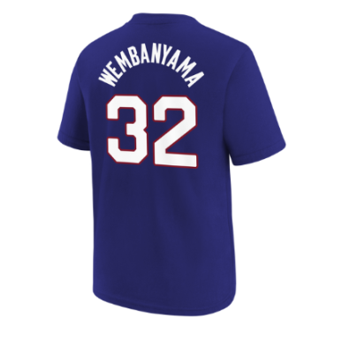 T-SHIRT BLEU FRANCE 32 KIDS JORDAN X FFBB