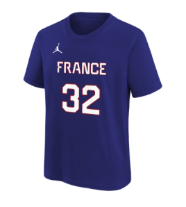 T-SHIRT BLEU FRANCE 32 KIDS JORDAN X FFBB