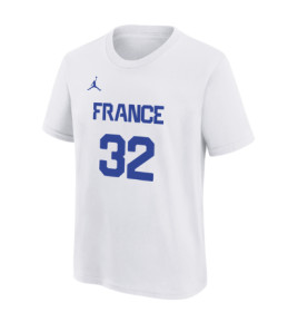 T-SHIRT BLANC FRANCE 32 KIDS JORDAN X FFBB