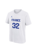 T-SHIRT BLANC FRANCE 32 KIDS JORDAN X FFBB