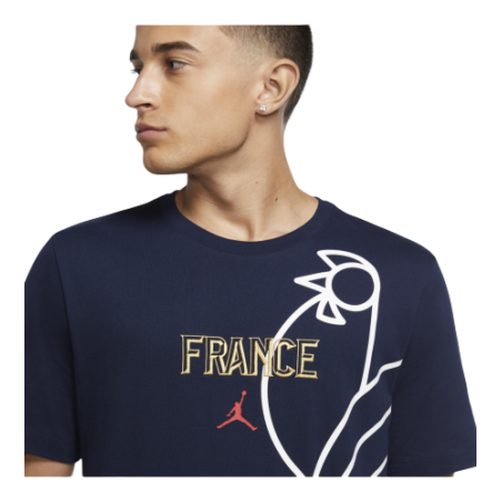 T-SHIRT COQ BLEU JORDAN X FFBB