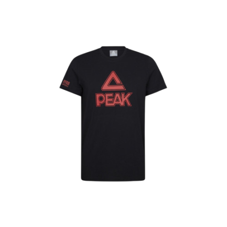 T-Shirt coton OFFICIELS PEAK gros logo Noir